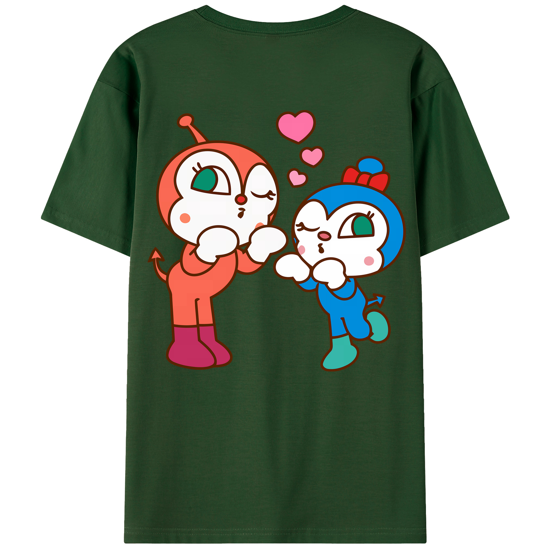 （画像用） アンパンマン Anpanman 綿100％半袖Tシャツ（背面プリント）